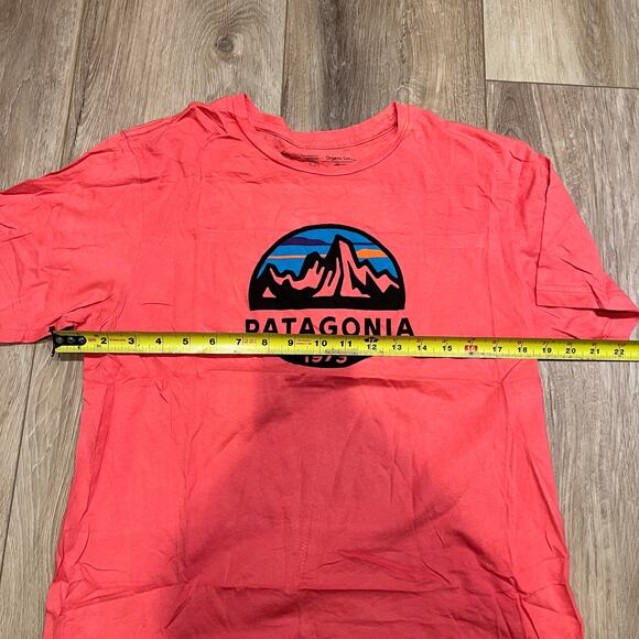 PATAGONIA Men's Fitz Roy Scope Organic T-Shirt Size M In Spiced Coral Red - Picture 6 of 9